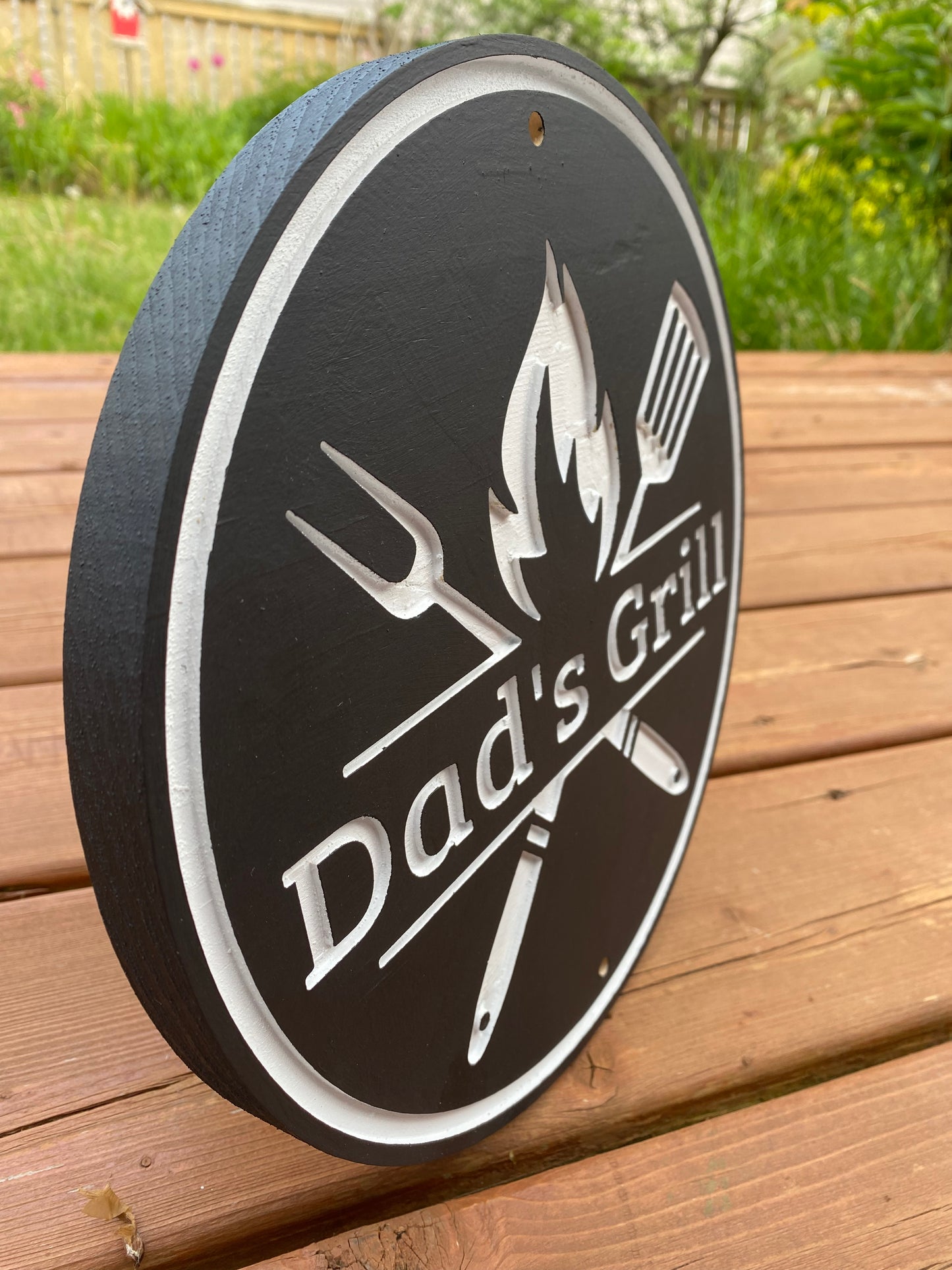 Dad's Grill Backyard Sign