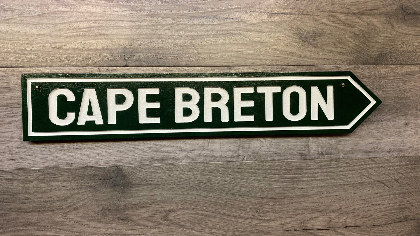 Cape Breton, Nova Scotia Sign