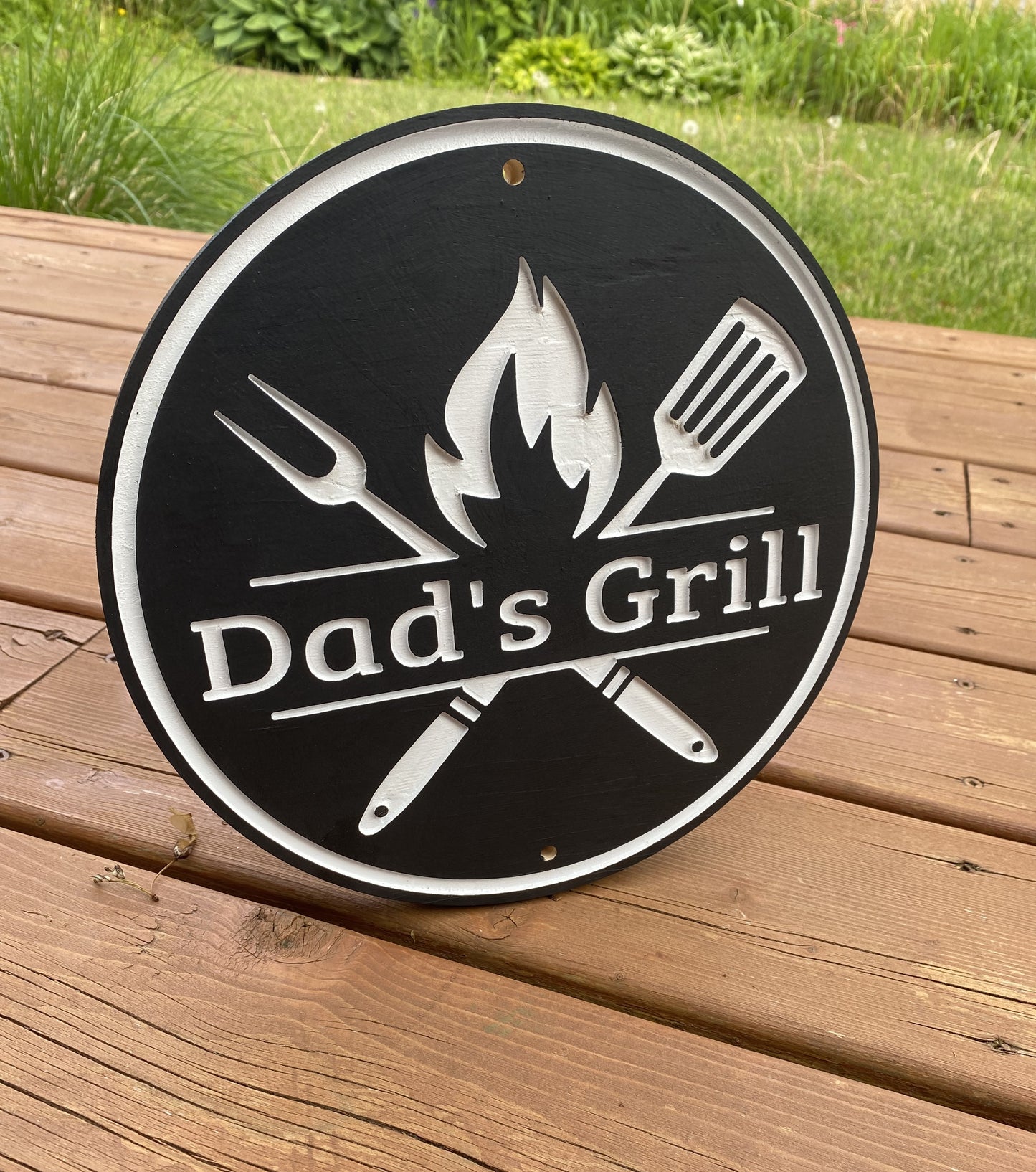Dad's Grill Backyard Sign