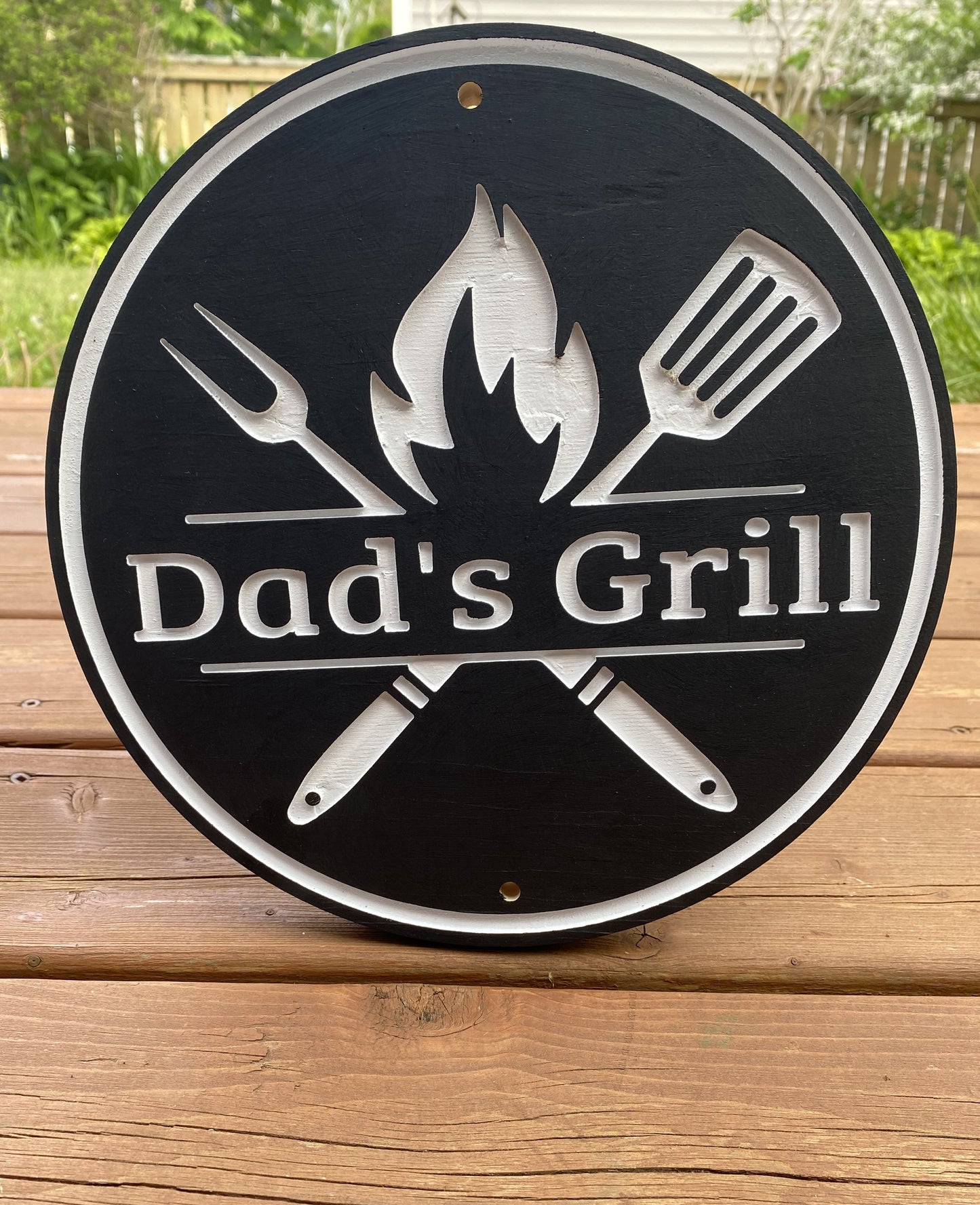 Dad's Grill Backyard Sign