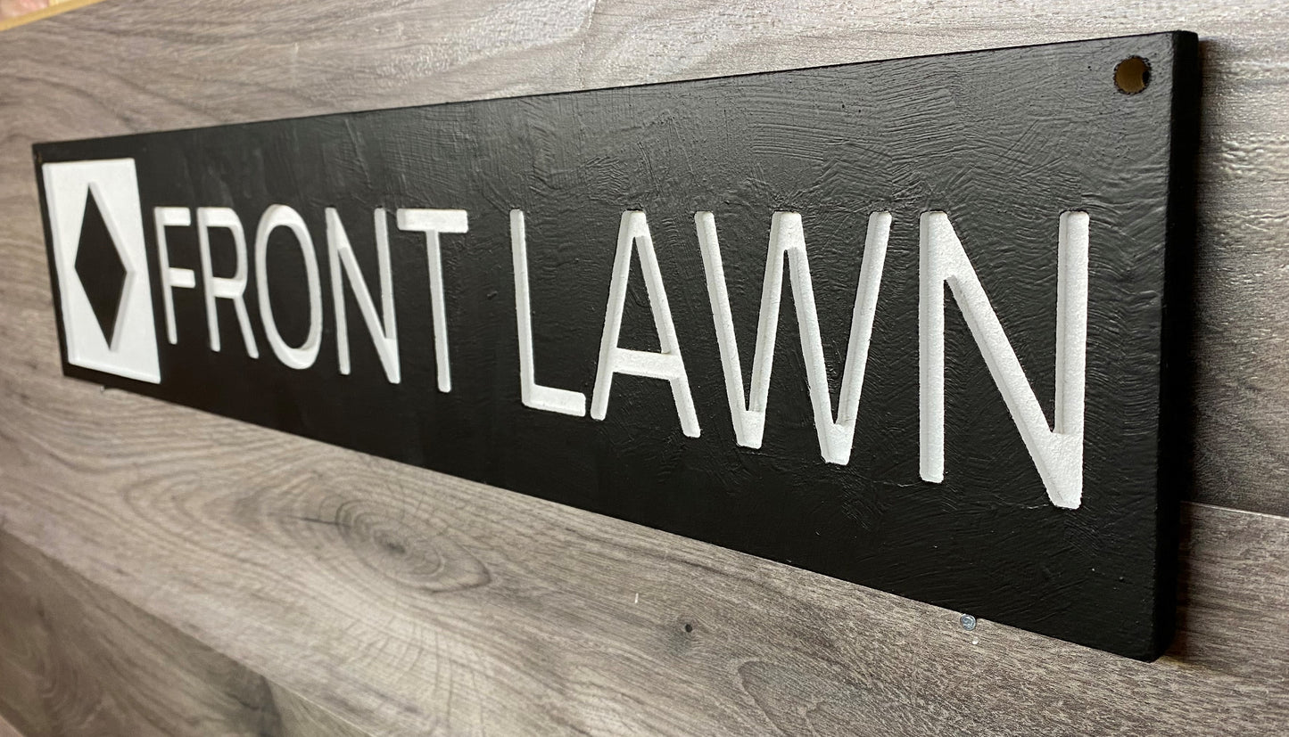 Front Lawn Ski Run Sign