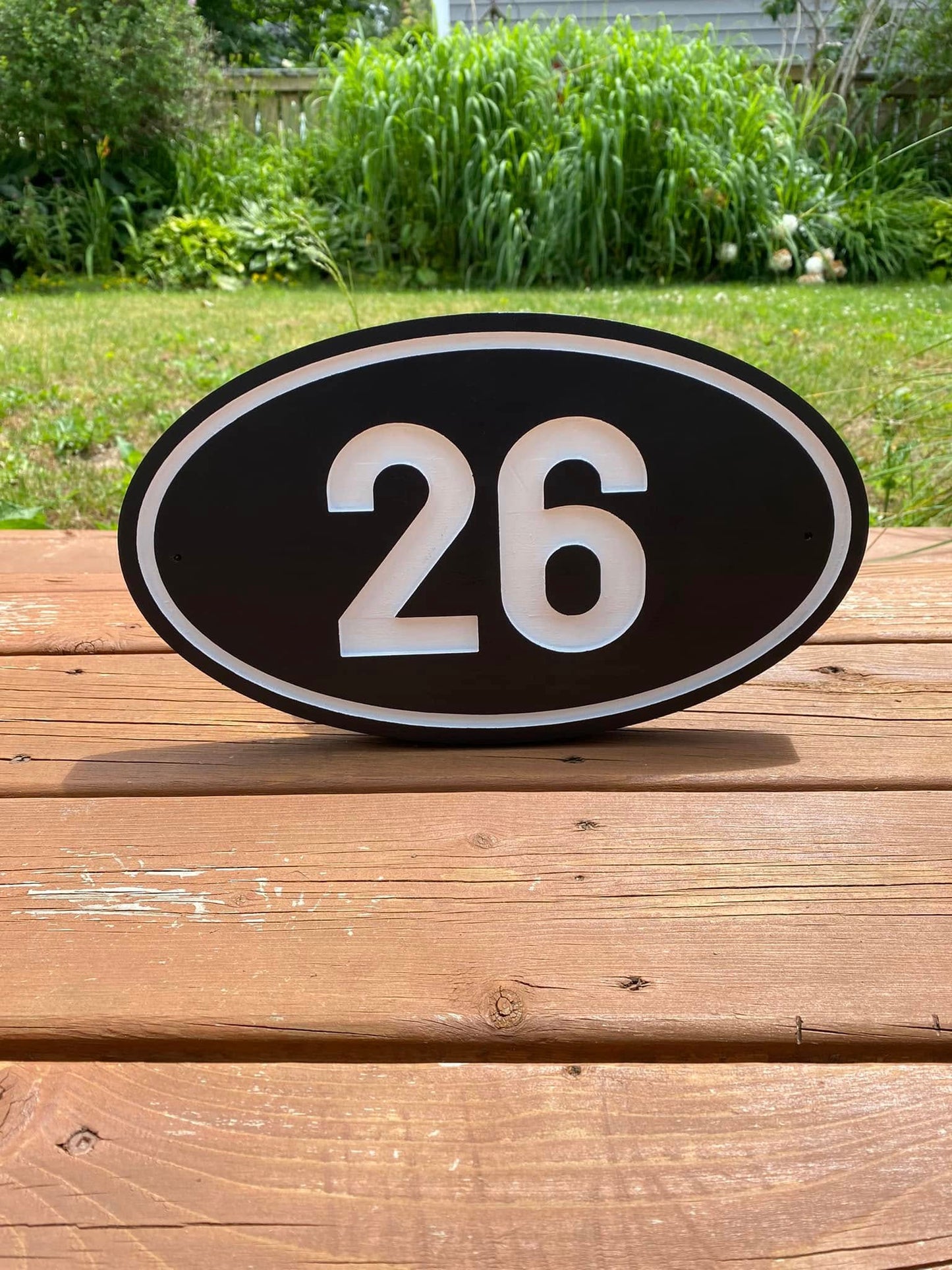 Oval Door Number Sign